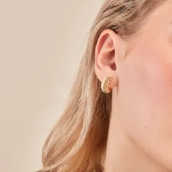 Histoire d'Or Créoles Dune Plaqué Or Doré* Boucles D'Oreilles|Boucles D'Oreilles Fantaisie