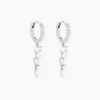 Histoire d'Or Créoles Elnore Argent Blanc Oxyde De Zirconium* Boucles D'Oreilles|Boucles D'Oreilles Fantaisie