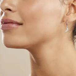 Histoire d'Or Créoles Elvyn Argent Blanc* Boucles D'Oreilles|Boucles D'Oreilles Fantaisie