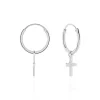 Histoire d'Or Créoles Elvyn Argent Blanc* Boucles D'Oreilles|Boucles D'Oreilles Fantaisie
