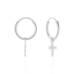 Histoire d'Or Créoles Elvyn Argent Blanc* Boucles D'Oreilles|Boucles D'Oreilles Fantaisie