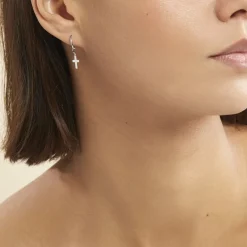 Histoire d'Or Créoles Elvyn Argent Blanc* Boucles D'Oreilles|Boucles D'Oreilles Fantaisie