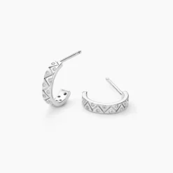 Histoire d'Or Créoles Emaline Argent Blanc Oxyde De Zirconium* Boucles D'Oreilles|Boucles D'Oreilles Fantaisie