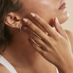 Histoire d'Or Créoles Esaias Acier Blanc* Boucles D'Oreilles|Boucles D'Oreilles Fantaisie