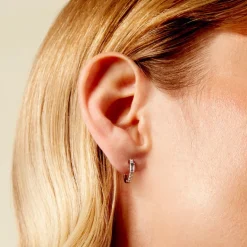 Histoire d'Or Créoles Eugenya Argent Blanc Oxyde De Zirconium* Boucles D'Oreilles|Boucles D'Oreilles Fantaisie