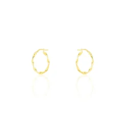 Histoire d'Or Créoles Falbala Or Jaune* Boucles D'Oreilles|Boucles D'Oreilles Créoles