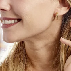 Histoire d'Or Créoles Gaia Plaqué Or Jaune* Boucles D'Oreilles|Boucles D'Oreilles Fantaisie