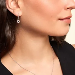 Histoire d'Or Créoles Hesper Argent Blanc Oxyde De Zirconium* Boucles D'Oreilles|Boucles D'Oreilles Fantaisie