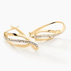 Histoire d'Or Créoles Hilharriette Or Jaune Strass* Boucles D'Oreilles|Boucles D'Oreilles Créoles