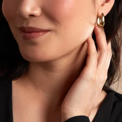 Histoire d'Or Créoles Houria Acier Jaune* Boucles D'Oreilles|Boucles D'Oreilles Fantaisie