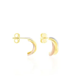 Histoire d'Or Créoles Igora Or Tricolore* Boucles D'Oreilles|Boucles D'Oreilles Créoles