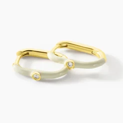 Histoire d'Or Créoles Infini Pop Argent Jaune Oxyde De Zirconium* Boucles D'Oreilles|Boucles D'Oreilles Fantaisie