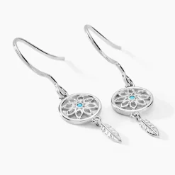 Histoire d'Or Créoles Islene Argent Blanc Oxyde De Zirconium* Boucles D'Oreilles|Boucles D'Oreilles Fantaisie