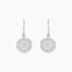 Histoire d'Or Créoles Isra Argent Blanc Oxyde De Zirconium* Boucles D'Oreilles|Boucles D'Oreilles Fantaisie