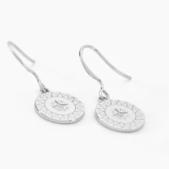Histoire d'Or Créoles Isra Argent Blanc Oxyde De Zirconium* Boucles D'Oreilles|Boucles D'Oreilles Fantaisie