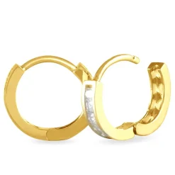 Histoire d'Or Créoles Ivria Or Jaune Oxyde De Zirconium* Boucles D'Oreilles|Boucles D'Oreilles Créoles