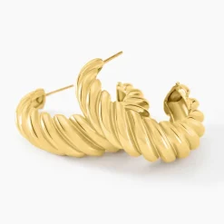 Histoire d'Or Créoles Jackie Acier Jaune* Boucles D'Oreilles|Boucles D'Oreilles Fantaisie