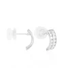 Histoire d'Or Créoles Jacobee Rondes Or Blanc Oxyde De Zirconium* Boucles D'Oreilles|Boucles D'Oreilles Créoles