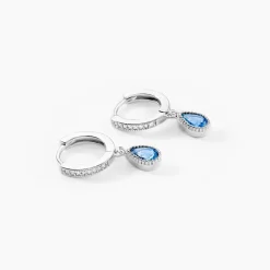 Histoire d'Or Créoles Jerusha Argent Blanc Spinelle Oxyde De Zirconium* Boucles D'Oreilles|Boucles D'Oreilles Fantaisie