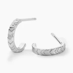 Discount Histoire d'Or Créoles Jolene Argent Blanc