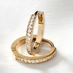 Best Histoire d'Or Créoles Kalinda Plaqué Or Jaune Oxyde De Zirconium