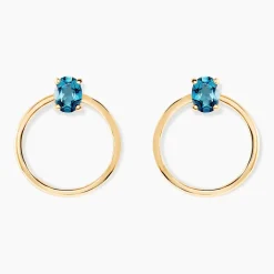 Clearance Histoire d'Or Créoles Kip Or Jaune Topaze or jaune topaze bleu london