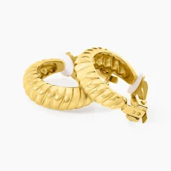 Outlet Histoire d'Or Créoles Lady Code Acier Jaune