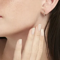 Hot Histoire d'Or Créoles Leatrice or jaune topaze bleu sky