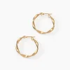 Histoire d'Or Créoles Lenna Torsadée Plaqué Or Jaune* Boucles D'Oreilles|Boucles D'Oreilles Fantaisie