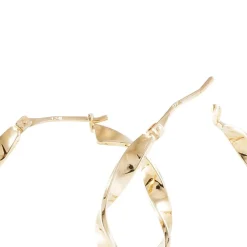 Histoire d'Or Créoles Lenna Torsadée Plaqué Or Jaune* Boucles D'Oreilles|Boucles D'Oreilles Fantaisie