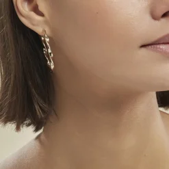 Histoire d'Or Créoles Lenna Torsadée Plaqué Or Jaune* Boucles D'Oreilles|Boucles D'Oreilles Fantaisie