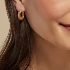 Histoire d'Or Créoles Leonius Or Jaune* Boucles D'Oreilles|Boucles D'Oreilles Créoles