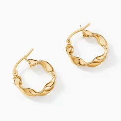 Histoire d'Or Créoles Lexus Or Jaune* Boucles D'Oreilles|Boucles D'Oreilles Créoles