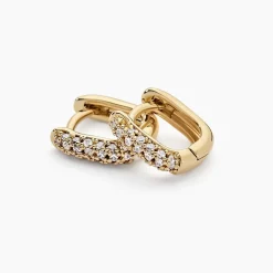 Histoire d'Or Créoles Liah Plaque Or Jaune Oxyde De Zirconium* Boucles D'Oreilles|Boucles D'Oreilles Fantaisie