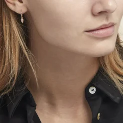 Histoire d'Or Créoles Lilibeth Plaqué Or Jaune Oxyde De Zirconium Oxyde* Boucles D'Oreilles|Boucles D'Oreilles Fantaisie