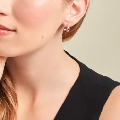 Histoire d'Or Créoles Lisa Argent Rose* Boucles D'Oreilles|Boucles D'Oreilles Fantaisie