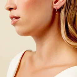 Best Histoire d'Or Créoles Lisenn Argent Rose Oxyde De Zirconium