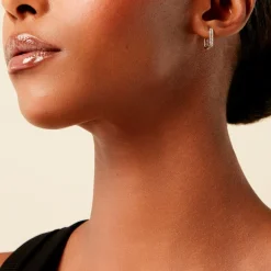 Histoire d'Or Créoles Louiselle Argent Blanc Oxyde De Zirconium