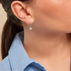 Histoire d'Or Créoles Lupita Argent Blanc* Boucles D'Oreilles|Boucles D'Oreilles Fantaisie