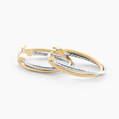 Histoire d'Or Créoles Maelia Or Bicolore* Boucles D'Oreilles|Boucles D'Oreilles Créoles