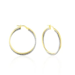 Histoire d'Or Créoles Maelia Or Bicolore* Boucles D'Oreilles|Boucles D'Oreilles Créoles