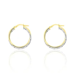 Hot Histoire d'Or Créoles Maelia Or Bicolore