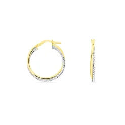 Hot Histoire d'Or Créoles Maelia Or Bicolore