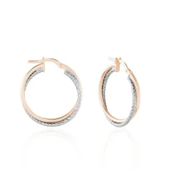 Discount Histoire d'Or Créoles Maelia Or Bicolore