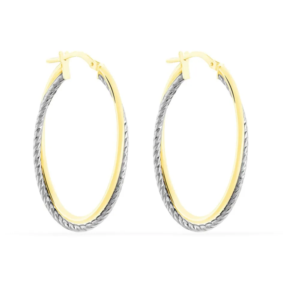 Discount Histoire d'Or Créoles Maelia Or Bicolore