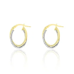 Histoire d'Or Créoles Maelia Or Bicolore* Boucles D'Oreilles|Boucles D'Oreilles Créoles