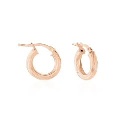 Histoire d'Or Créoles Maia Argent Rose* Boucles D'Oreilles|Boucles D'Oreilles Fantaisie