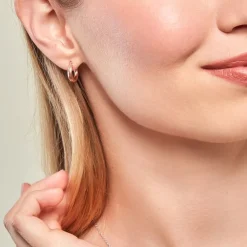 Histoire d'Or Créoles Maia Argent Rose* Boucles D'Oreilles|Boucles D'Oreilles Fantaisie