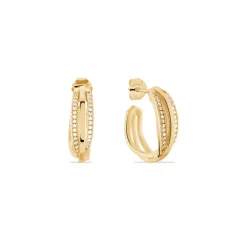 Sale Histoire d'Or Créoles Marceline Rondes Plaqué Or Jaune Oxyde De Zirconium