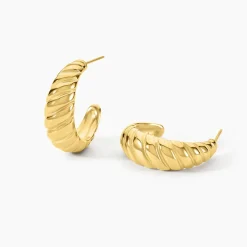 Histoire d'Or Créoles Marjo Acier Jaune* Boucles D'Oreilles|Boucles D'Oreilles Fantaisie